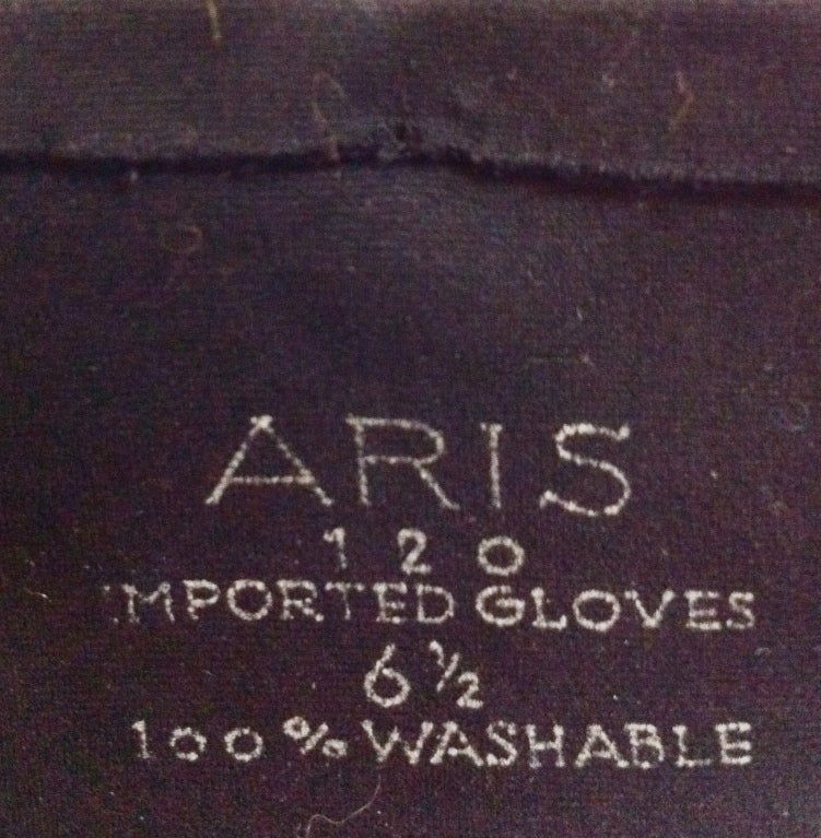 Aris 1950's Black Cotton Cocktail Gloves For Sale 3