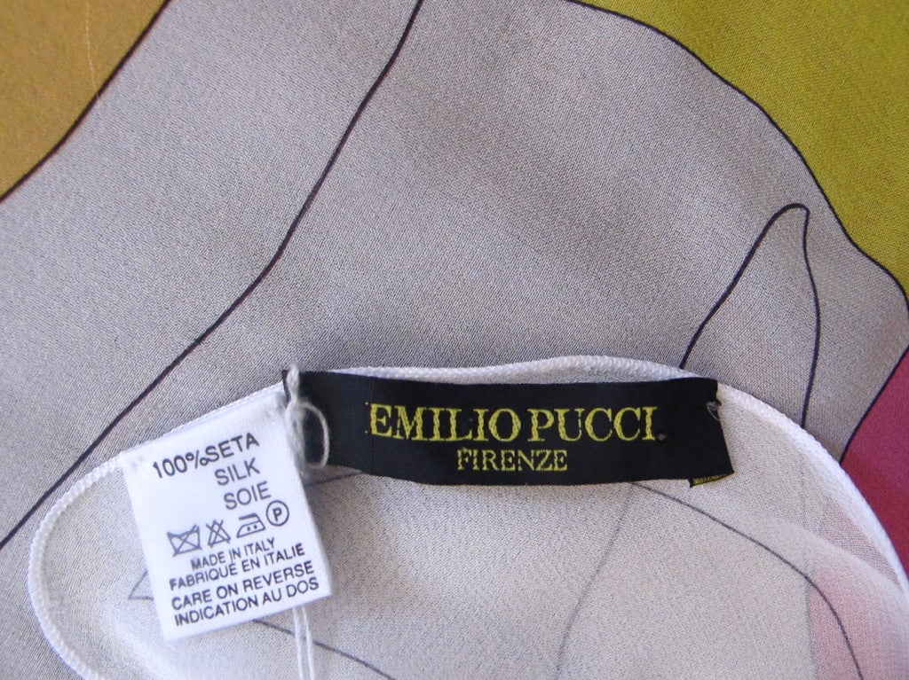 Emilio Pucci Silk Multi-Purpose Scarf In Excellent Condition For Sale In San Francisco, CA