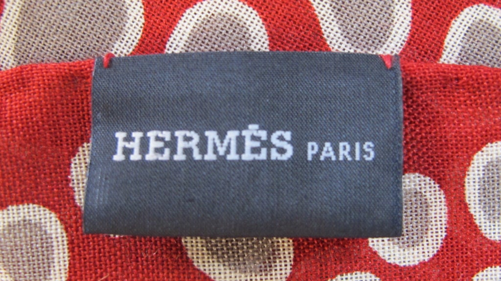 Women's Hermes Modern Design Silk Wool Scarf