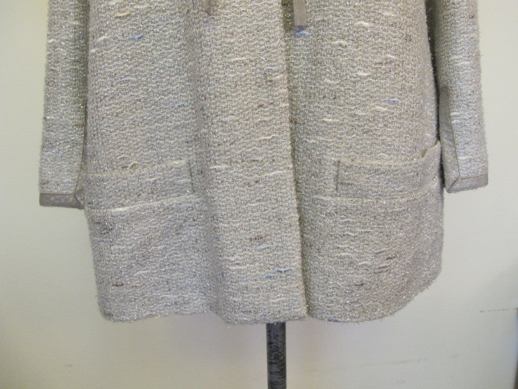 Women's Chanel Light Silver Grey Jacket For Sale