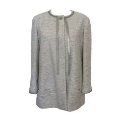 Chanel Light Silver Grey Jacket 5