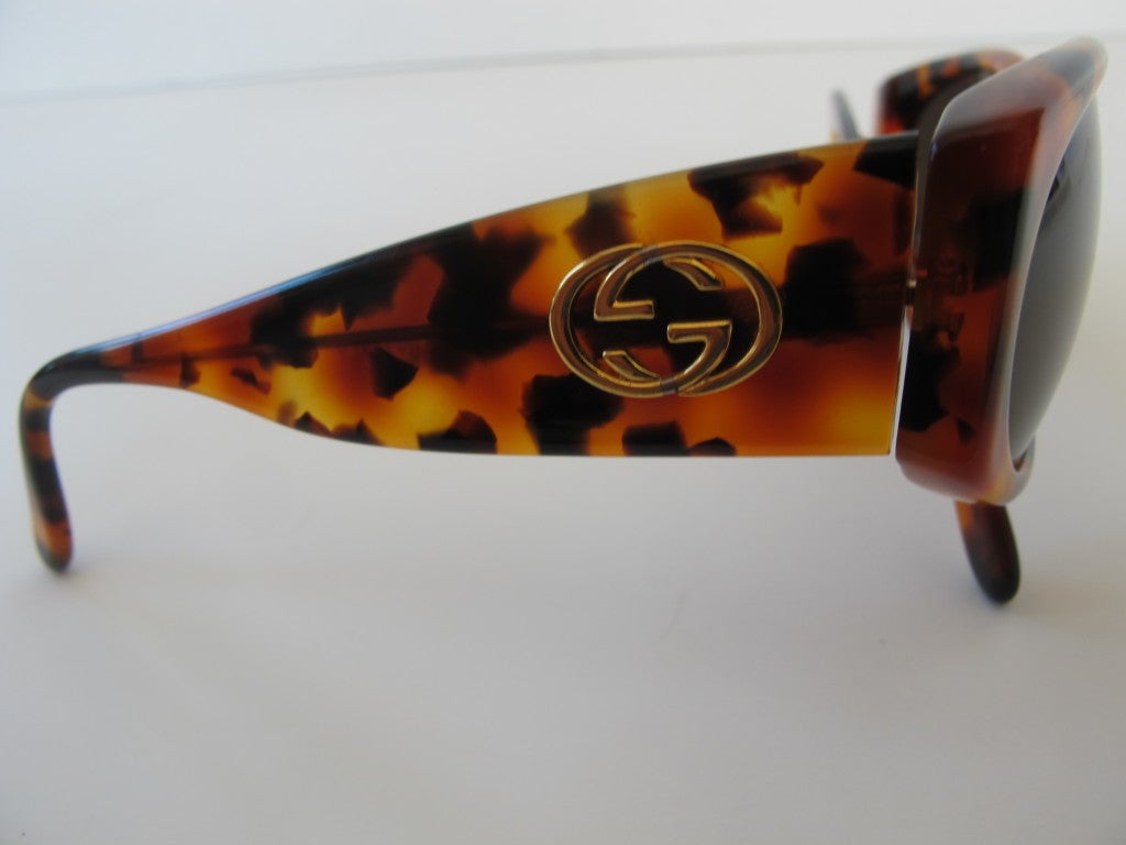 Gucci Tortoise Shell Sunglasses For Sale 1