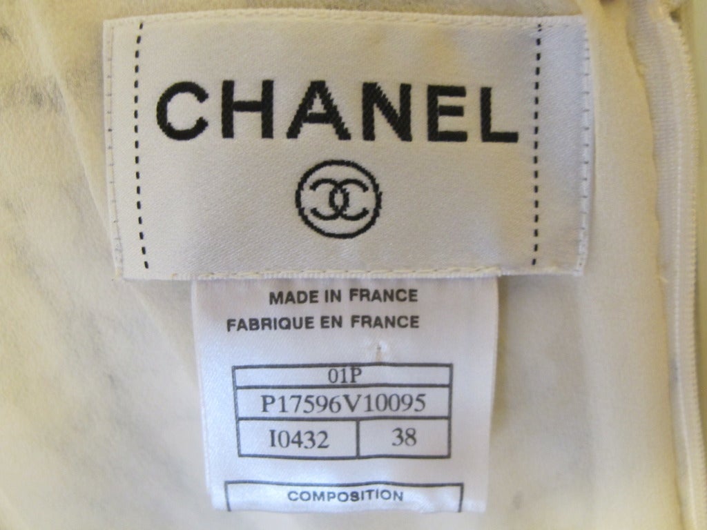 Chanel Applique Disc Silk Chiffon Dress For Sale 3