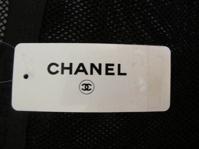 New Chanel Fishnet Rhinestone Tights In New Condition In San Francisco, CA