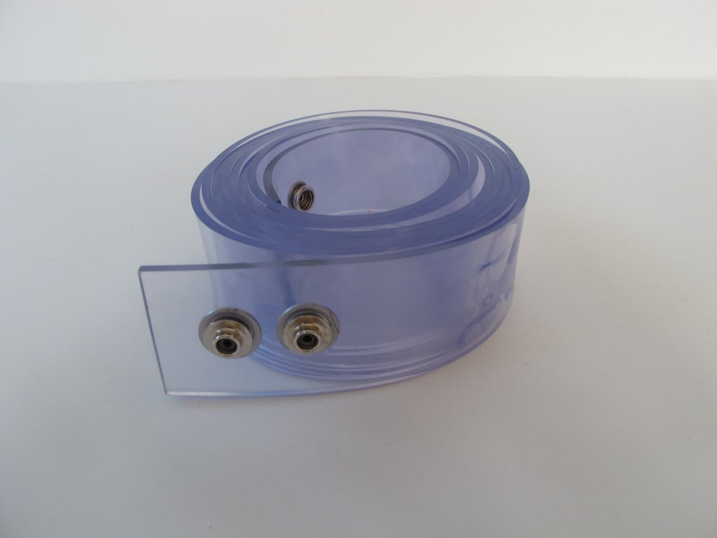 Chanel Clear Plastic Long Double Wrap Belt