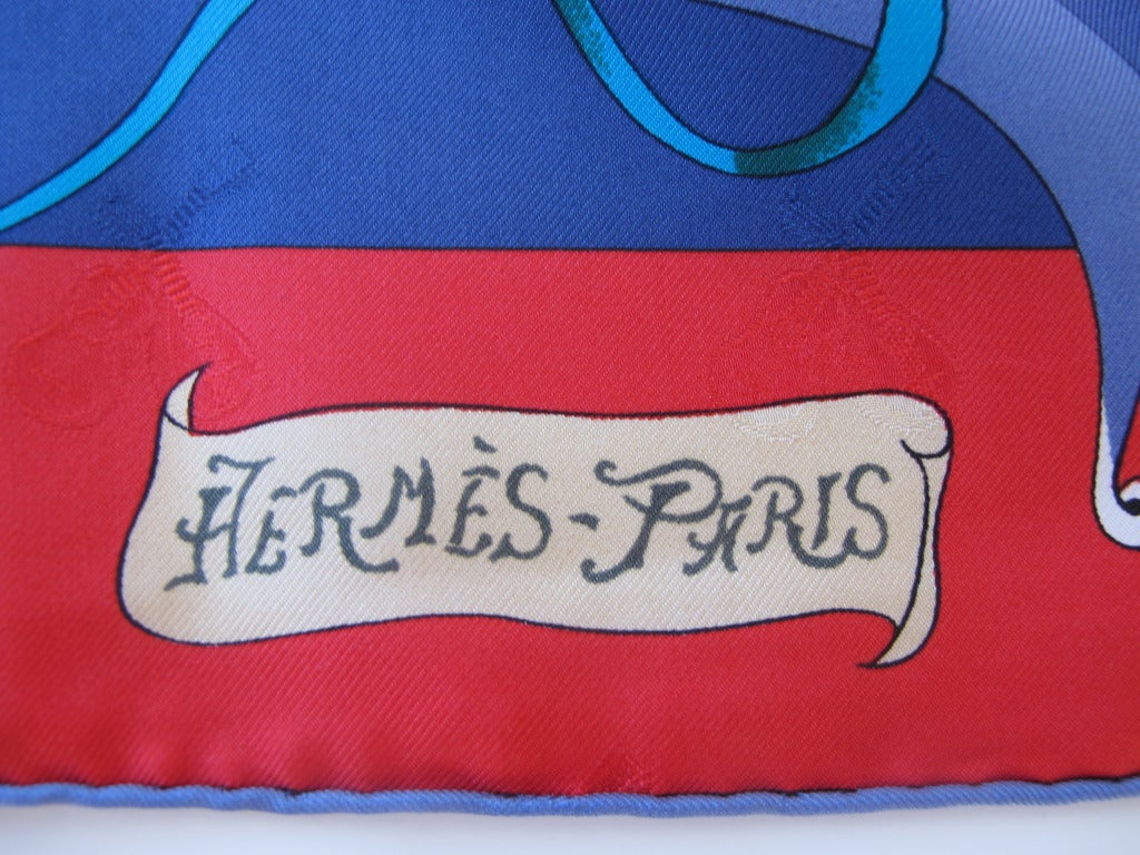 Hermes Silk Scarf For Sale 3