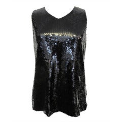 Classic Chanel Black Sequin Evening Blouse 11
