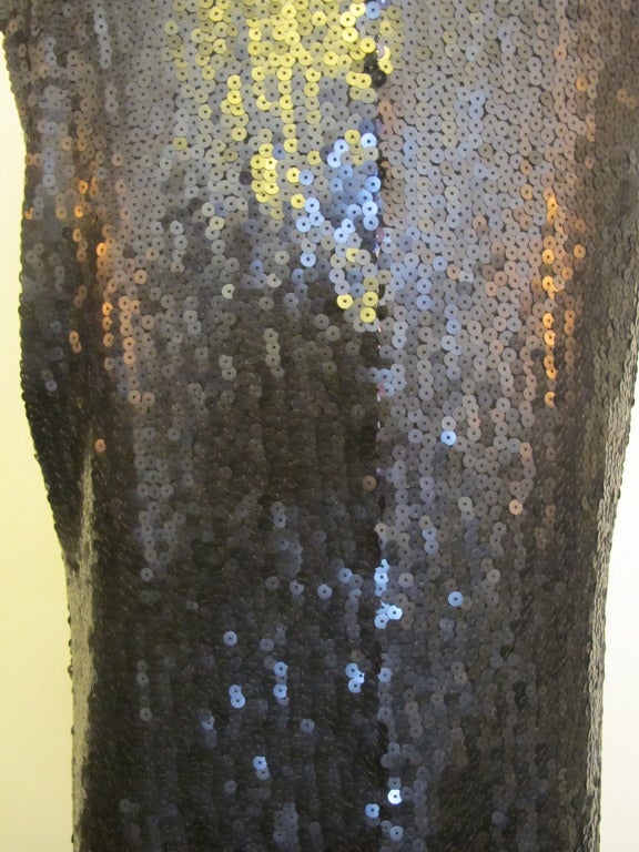 Chanel Black Sequined Sheath Dress For Sale 1