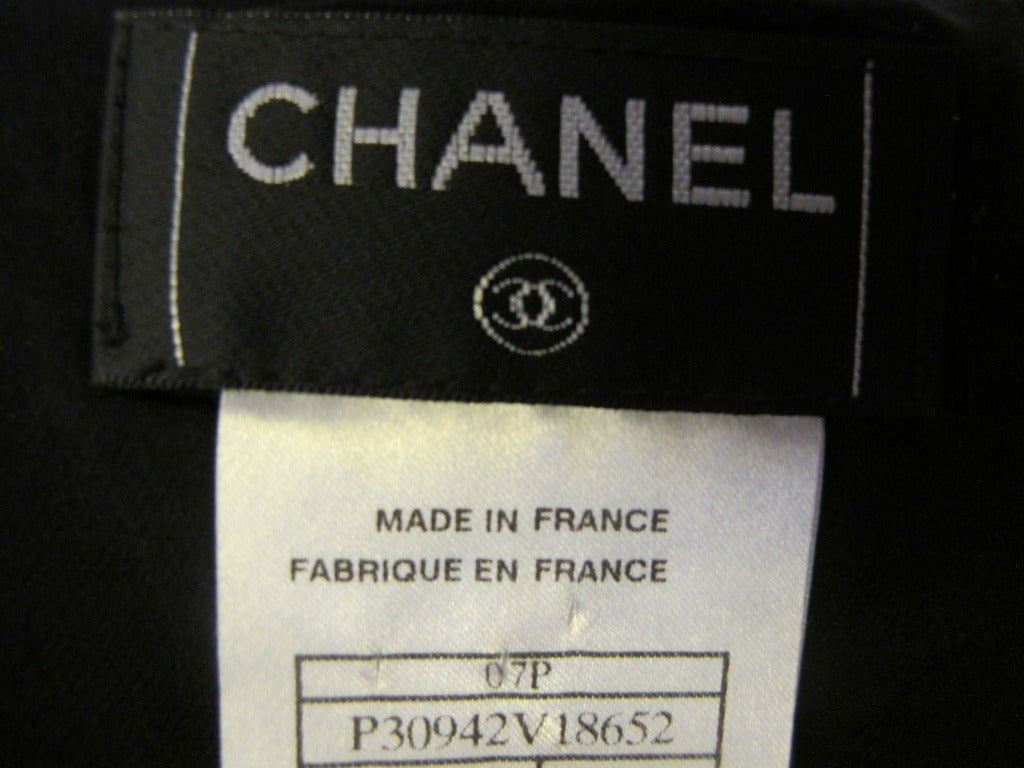 Chanel Black Sequined Sheath Dress For Sale 4