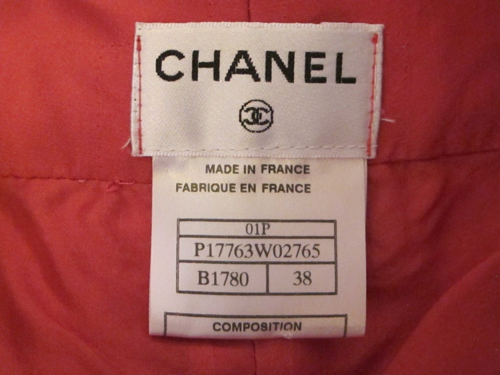 Chanel Cranberry-Raspberry Tweed Pantsuit For Sale 5