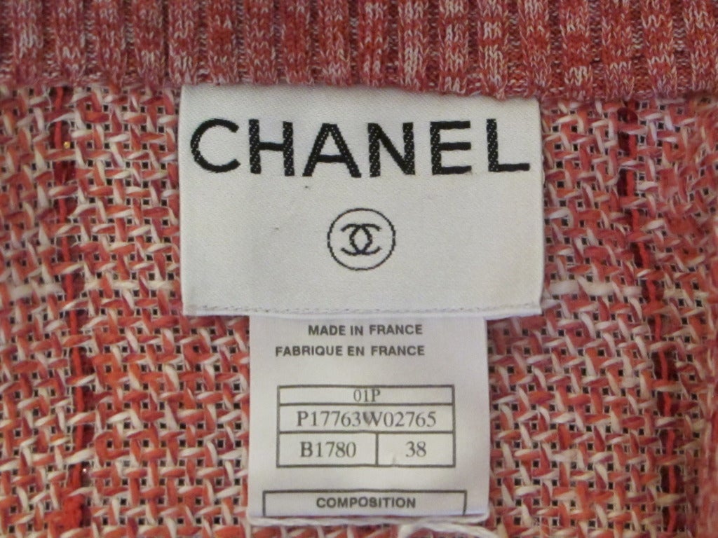 Chanel Cranberry-Raspberry Tweed Pantsuit For Sale 4