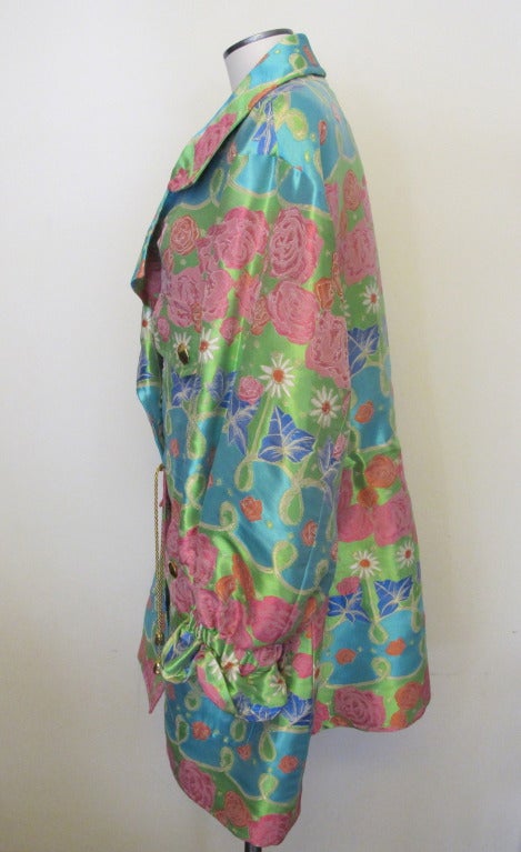 Gray Christian Lacroix Colorful Dramatic Jacket For Sale