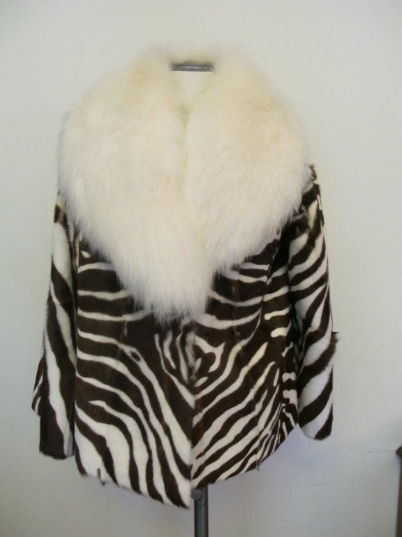 New Fabulous Emanuel Ungaro Zebra Design Jacket For Sale 2