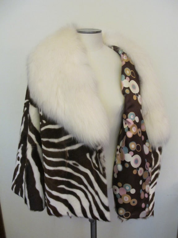 New Fabulous Emanuel Ungaro Zebra Design Jacket For Sale 4