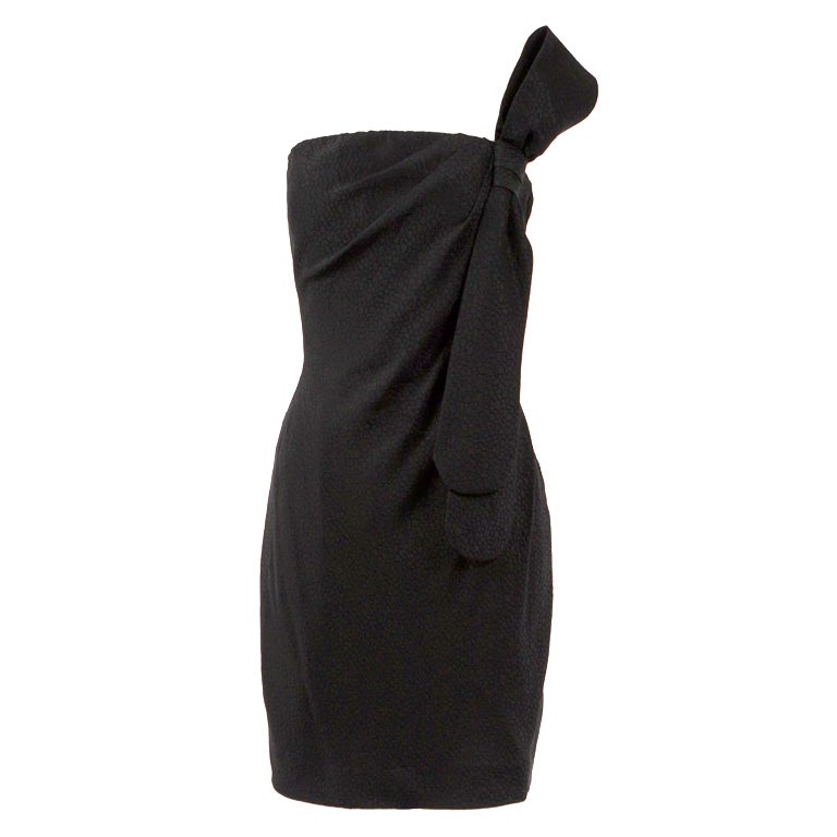 Black Strapless Anouska Hempel Cocktail Dress For Sale