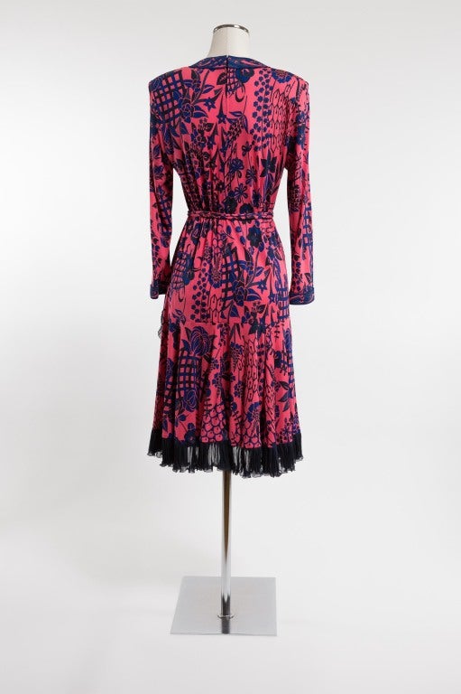 Black 1980's Averardo Bessi Silk Dress For Sale