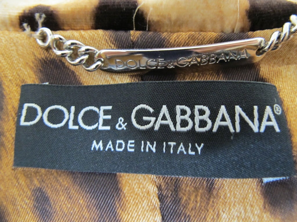 Dolce & Gabbana Leopard Jacket For Sale 1