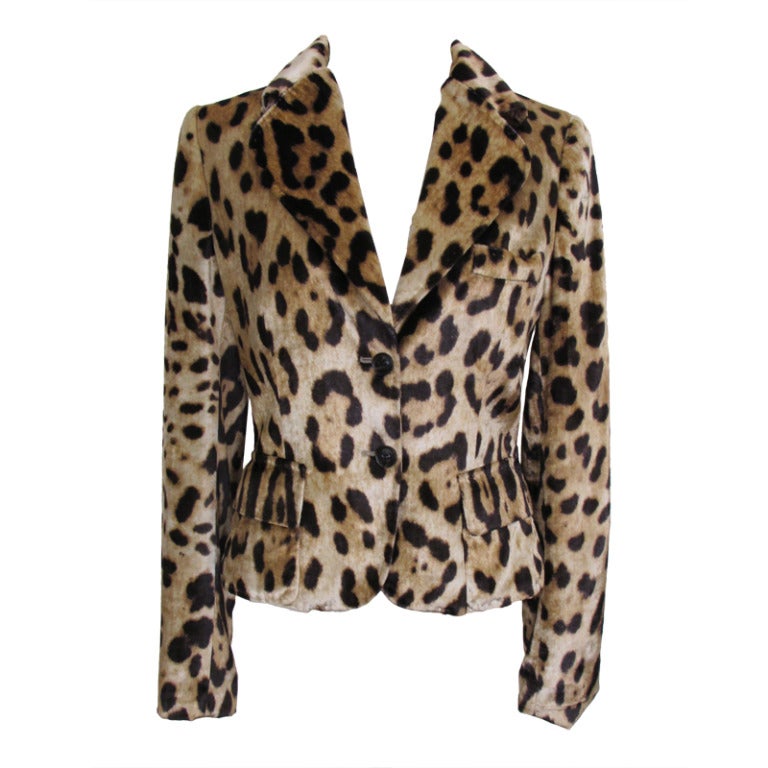 Dolce and Gabbana Leopard Jacket For Sale at 1stdibs