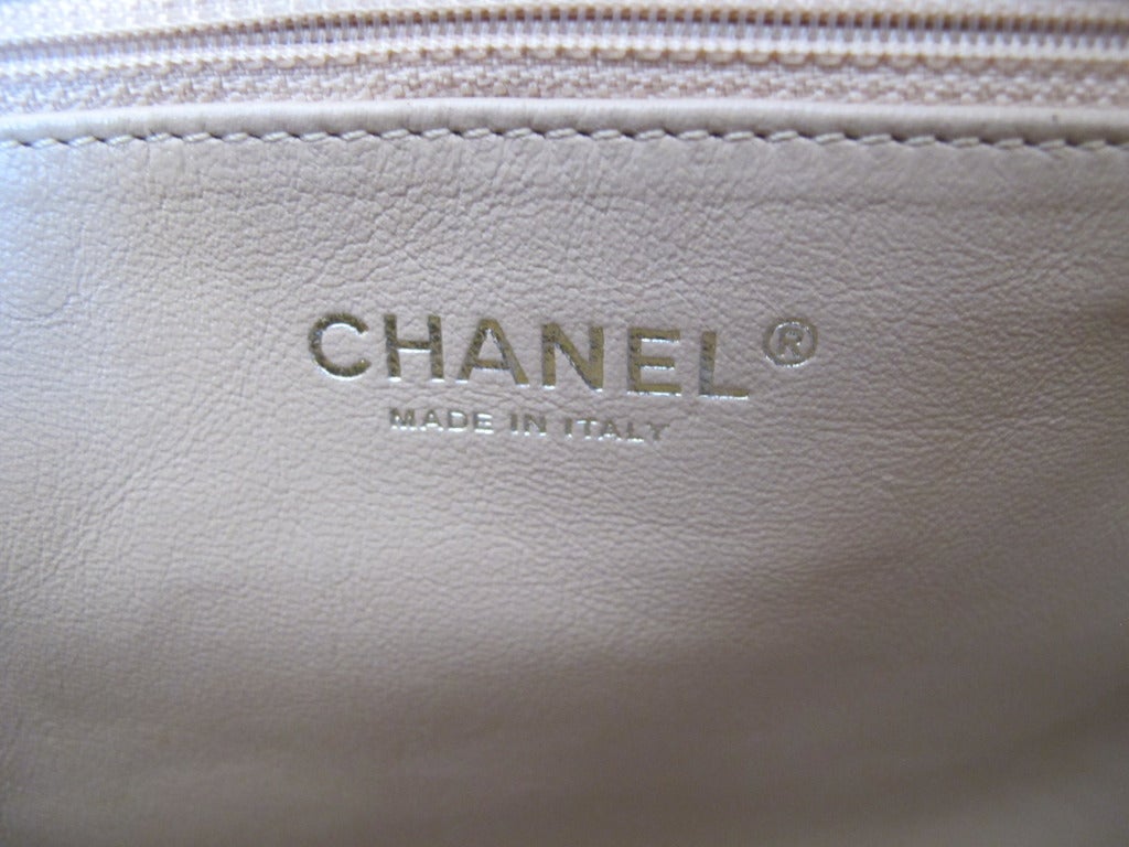 Chanel Bronze Leather Handbag For Sale 4