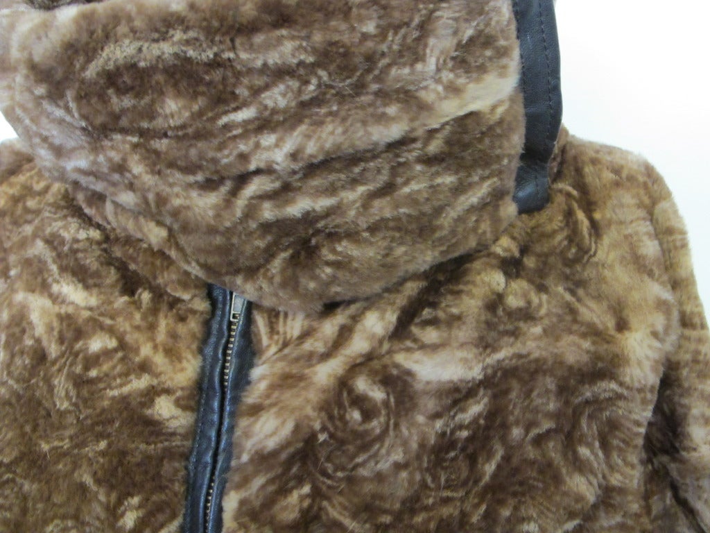 Giuliana Teso Chic Stenciled Sheared Fur In Excellent Condition For Sale In San Francisco, CA