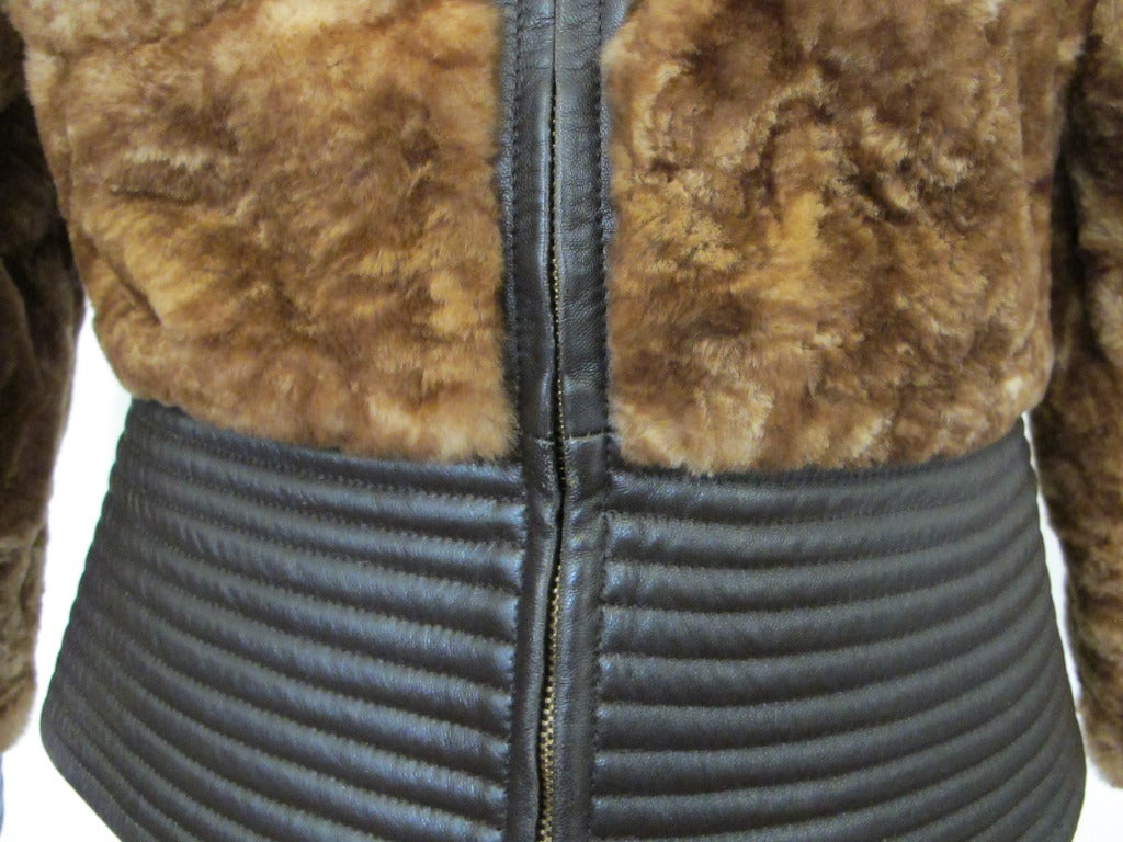 Women's Giuliana Teso Chic Stenciled Sheared Fur For Sale