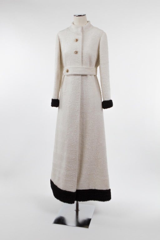 1960's Faux White Persian Lamb Coat