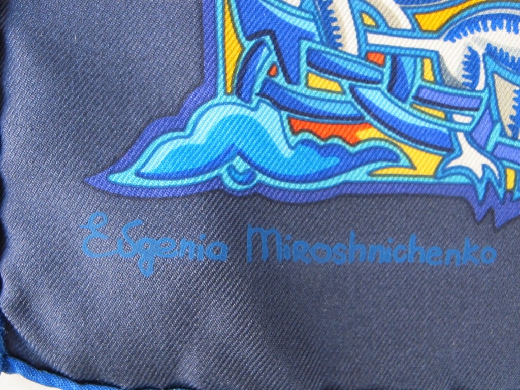 Hermès Alphabet Russe Silk Scarf 1