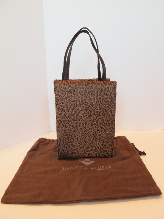 Bottega Veneta Mini Leopard Print Handbag For Sale 1