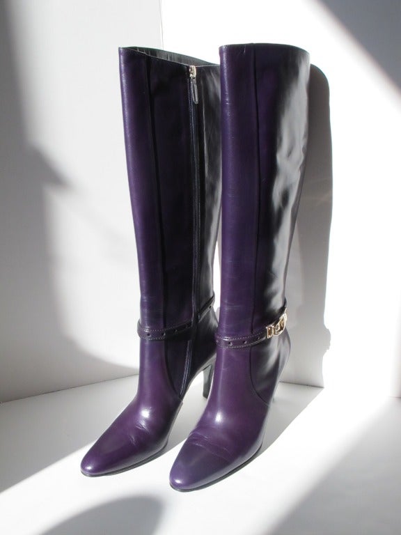New Gucci Luscious Purple Boots For Sale 1