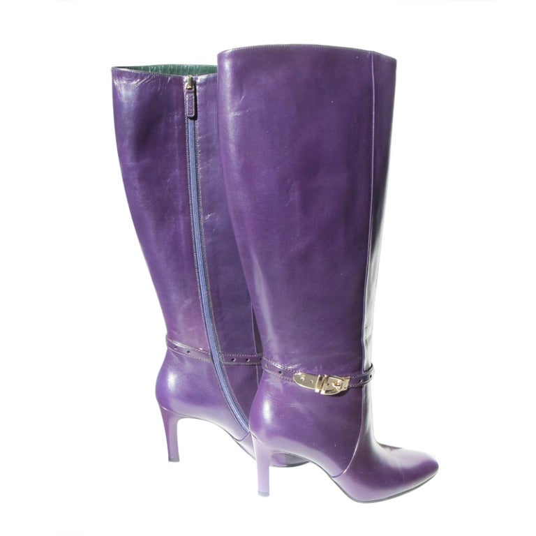 New Gucci Luscious Purple Boots at 1stdibs