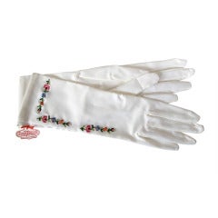 Denise Francelle 1960's New Embroidered Gloves