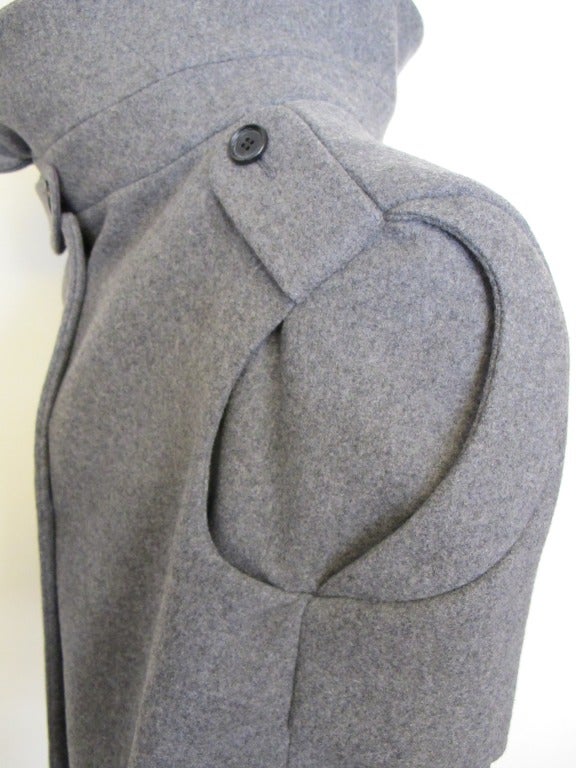 Women's Alexander McQueen Grey Cape Jacket For Sale
