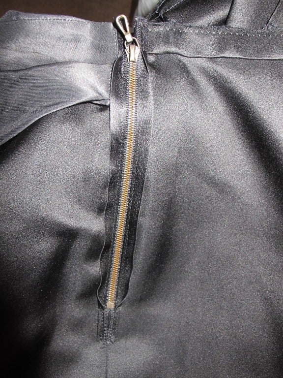 Lanvin Eté 2009 Black Silk Satin Pants For Sale 3