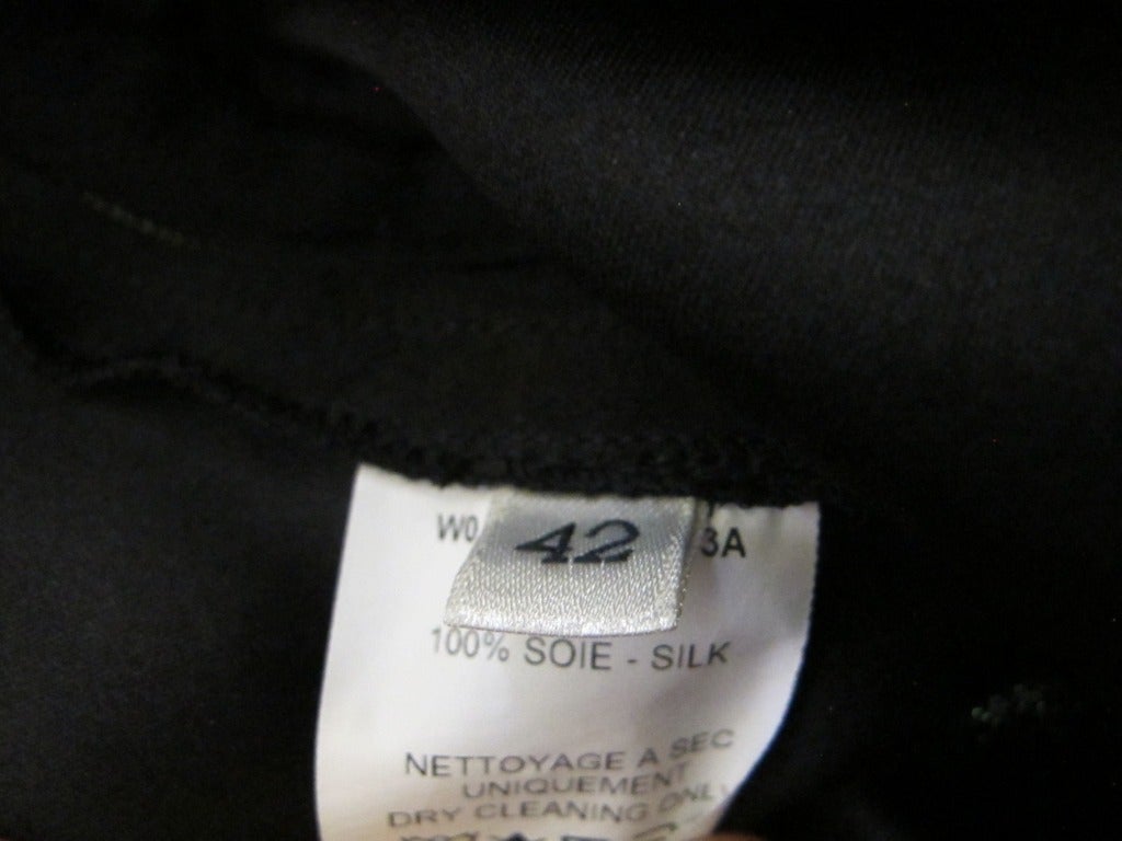 Lanvin Eté 2009 Black Silk Satin Pants For Sale 5