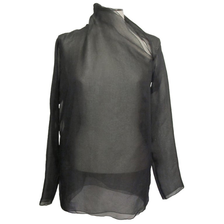 Romeo Gigli Chic Silk Blouse For Sale