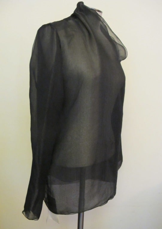 Romeo Gigli Chic Silk Blouse For Sale 1