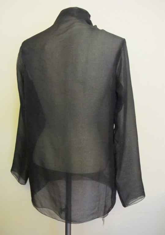 Romeo Gigli Chic Silk Blouse For Sale 4
