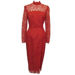 Max Nugus Red Lace Dress