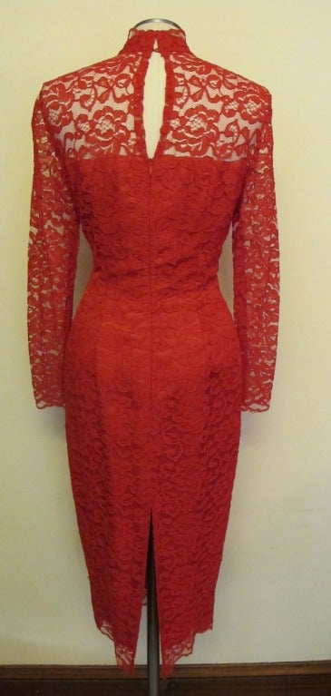 Max Nugus Red Lace Dress For Sale 3