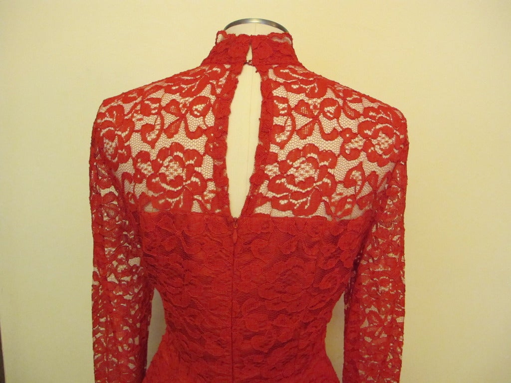 Max Nugus Red Lace Dress For Sale 4