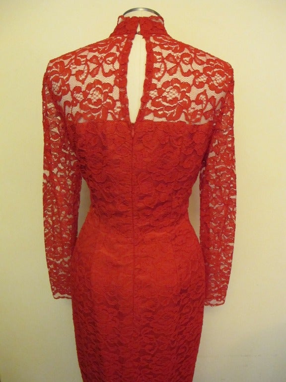 Max Nugus Red Lace Dress For Sale 5