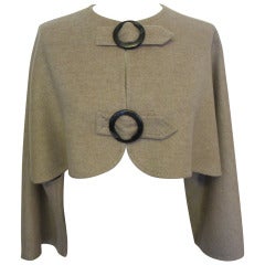 Akris Oatmeal Cashmere Chic Jacket