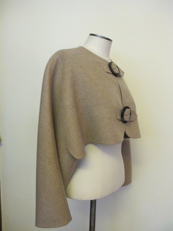 Akris Oatmeal Cashmere Chic Jacket In New Condition For Sale In San Francisco, CA