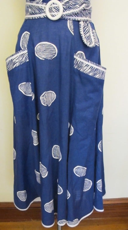 Jeanne Marc 1980's Summer Halter Dress For Sale 1