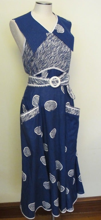 Jeanne Marc 1980's Summer Halter Dress For Sale 4