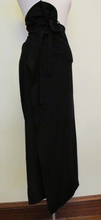 Black Jean Paul Gaultier Long Wraparound Skirt For Sale