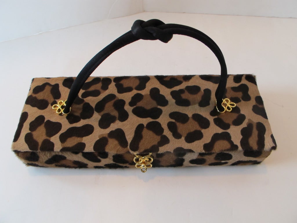 Barney's New York Leopard Purse In New Condition For Sale In San Francisco, CA