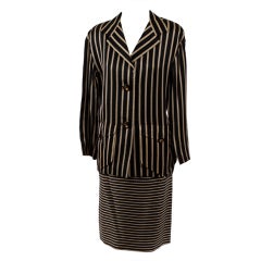 1980's Galanos Silk Skirt Suit
