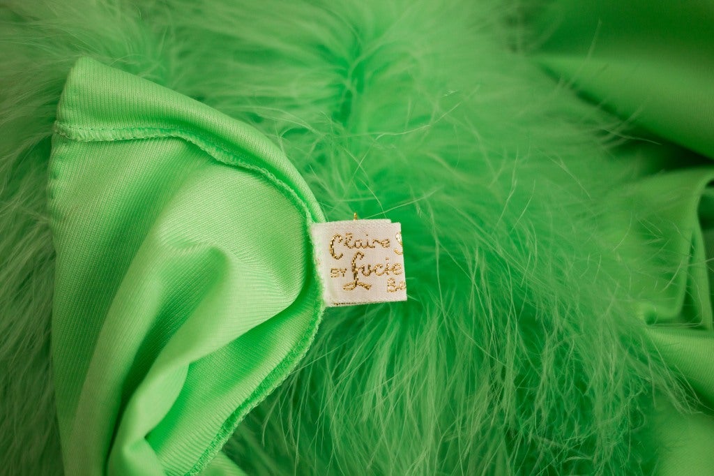 Green Hollywood Glam 1970's Dressing Gown/Lounge Coat For Sale