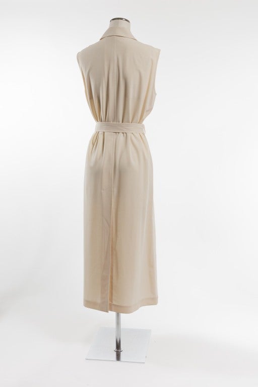 Hermes Cream-Colored Virgin Wool Dress 1